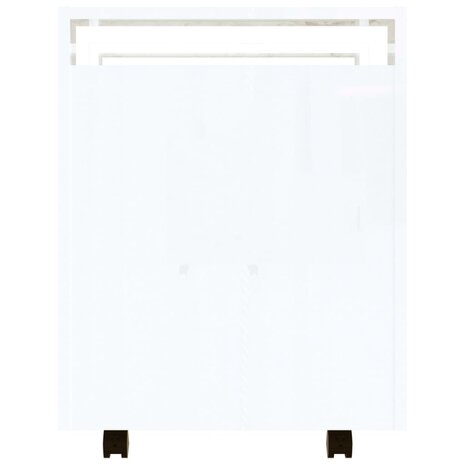 Bureaukastje 60x45x60 cm bewerkt hout hoogglans wit 8