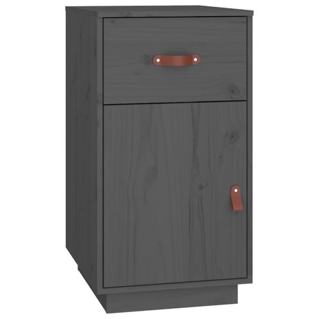 Bureaukastje 40x50x75 cm massief grenenhout grijs 2