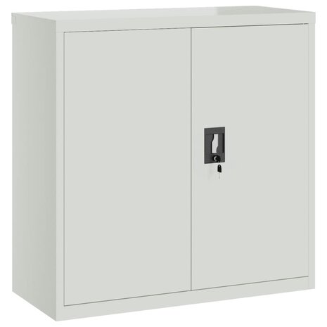 Kantoorkast met 2 deuren 90 cm staal grijs 2
