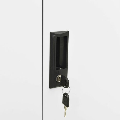 Kantoorkast 90x40x102 cm staal wit 8
