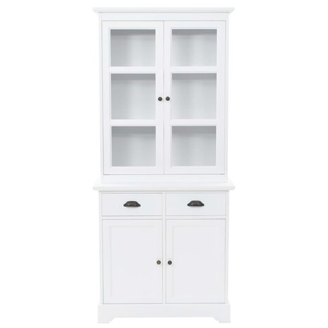 Buffetkast met 4 deuren 80x40x180 cm MDF en grenenhout 2