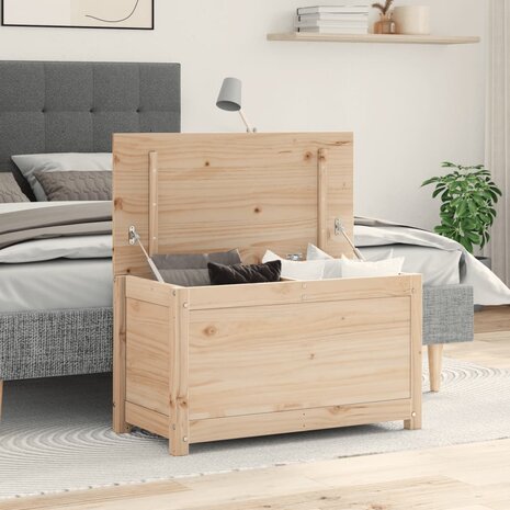 Opbergbox 80x40x45,5 cm massief grenenhout 1