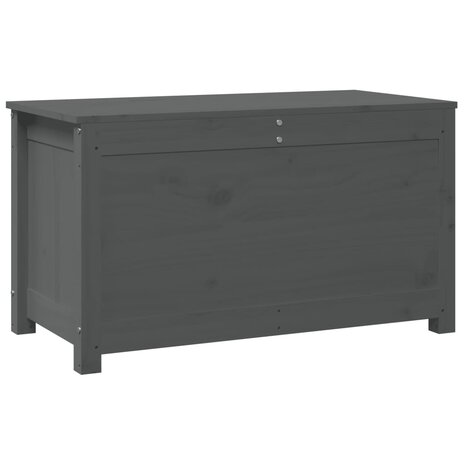 Opbergbox grijs 80x40x45,5 cm massief grenenhout 7