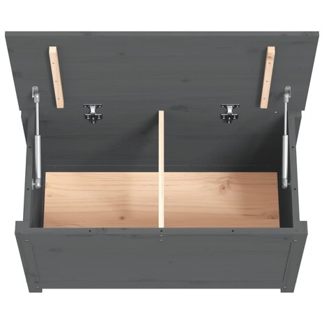 Opbergbox grijs 80x40x45,5 cm massief grenenhout 8