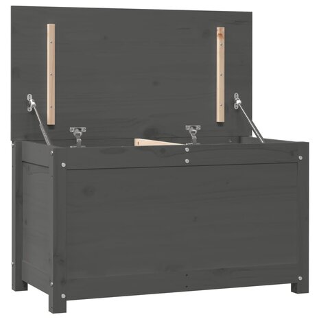Opbergbox grijs 80x40x45,5 cm massief grenenhout 9