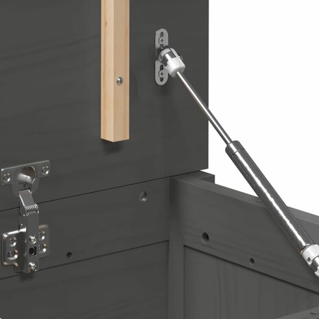 Opbergbox grijs 80x40x45,5 cm massief grenenhout 10