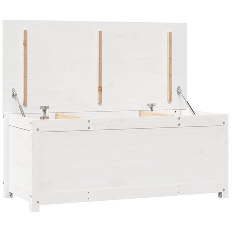 Opbergbox wit 110x50x45,5 cm massief grenenhout 9
