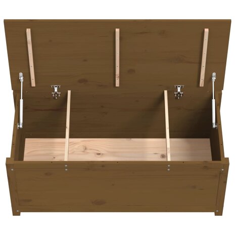 Opbergbox honingbruin 110x50x45,5 cm massief grenenhout 8