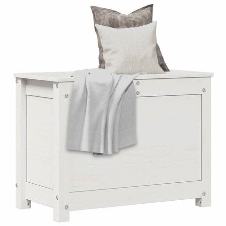 Opbergbox wit 60x32x45,5 cm massief grenenhout 1