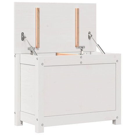 Opbergbox wit 60x32x45,5 cm massief grenenhout 9