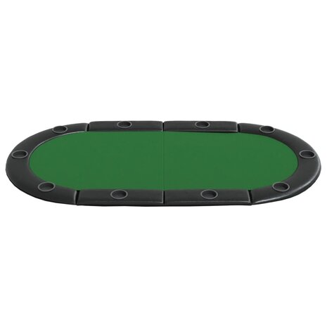 Pokertafelblad voor 10 spelers inklapbaar 208x106x3 cm groen 3