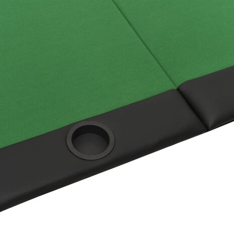 Pokertafelblad voor 10 spelers inklapbaar 208x106x3 cm groen 4