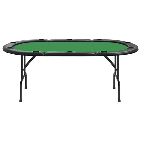 Pokertafel voor 10 spelers inklapbaar 206x106x75 cm groen 3