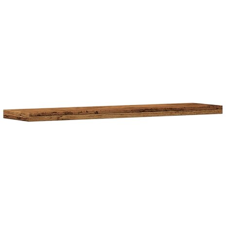 Wandschappen 4 st 40x10x1,5 cm bewerkt hout oud houtkleurig 4