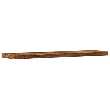 Wandschappen 4 st 40x10x1,5 cm bewerkt hout oud houtkleurig 7