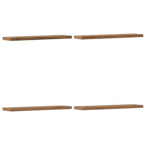 Wandschappen 4 st 40x10x1,5 cm bewerkt hout artisanaal eiken 2