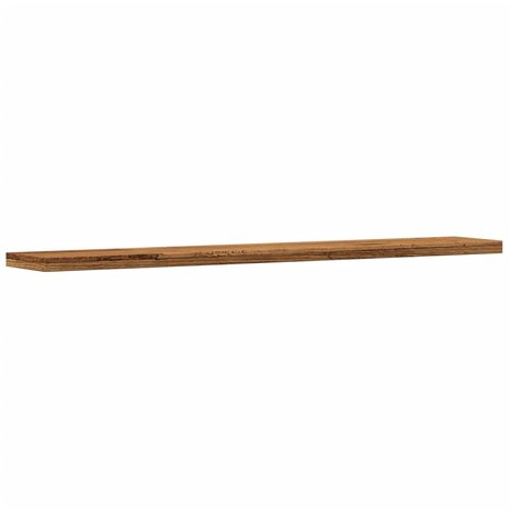 Wandschappen 4 st 60x10x1,5 cm bewerkt hout oud houtkleurig 4