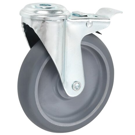 8 st Zwenkwielen met boutgaten 125 mm 3