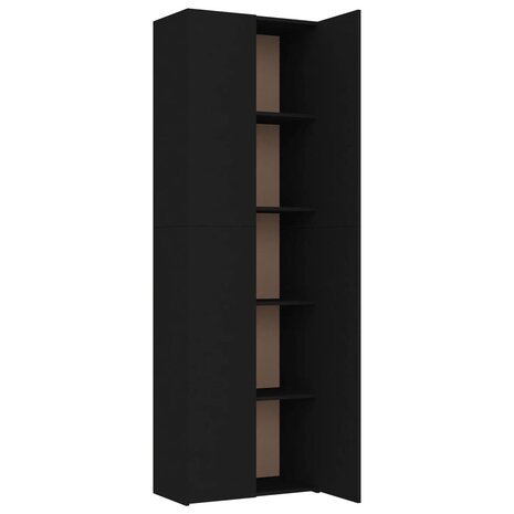 Kantoorkast 60x32x190 cm bewerkt hout zwart 5