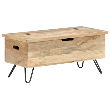 Opbergkist 90x40x45 cm massief mangohout 1