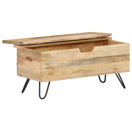 Opbergkist 90x40x45 cm massief mangohout 2