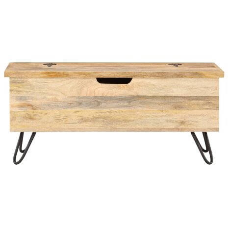 Opbergkist 90x40x45 cm massief mangohout 3