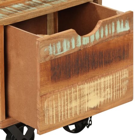 Bijzettafel 40x40x45 cm massief gerecycled hout 5