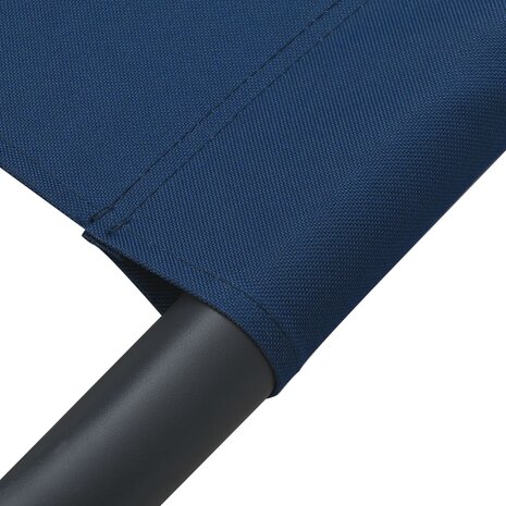 Loungebed met luifel blauw 6