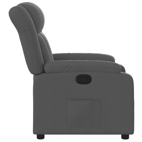 Fauteuil verstelbaar stof donkergrijs 7