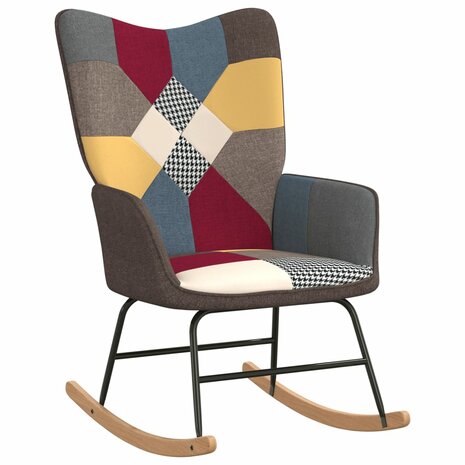 Schommelstoel patchwork stof 2