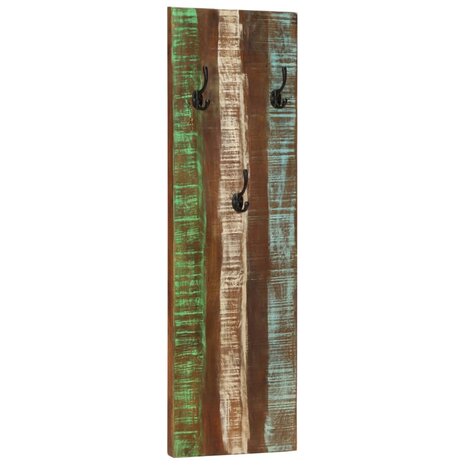 Wandkapstokken 2 st 36x3x110 cm massief gerecycled hout 9