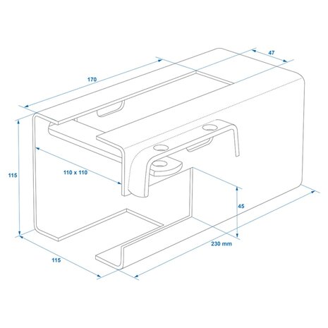 ProPlus deelbaar koppelingsslot 110 x 110 mm 341325S 9