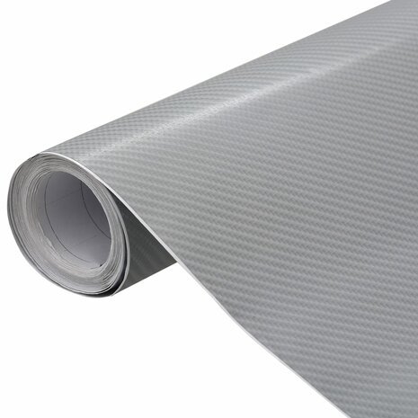 2 st Autofolie 4D 100x150 cm + 50x150 cm zilverkleurig 1