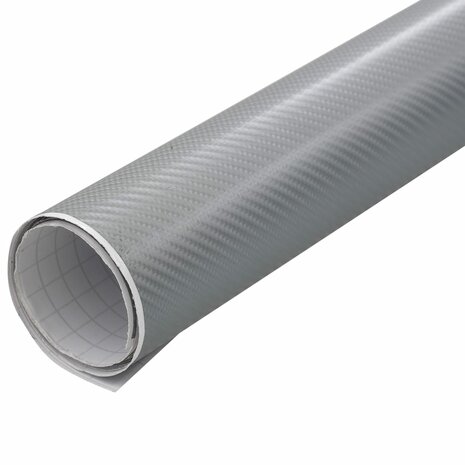 2 st Autofolie 4D 100x150 cm + 50x150 cm zilverkleurig 2