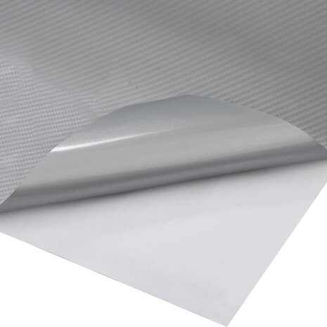 2 st Autofolie 4D 100x150 cm + 50x150 cm zilverkleurig 5