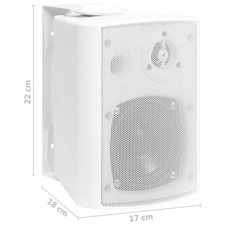 Stereoluidsprekers wandgemonteerd 2 st 80 W wit 11