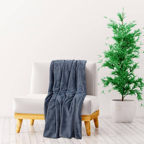 Deken 130x170 cm polyester ultiem grijs 1