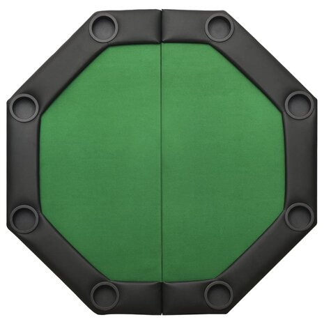 Pokertafel voor 8 spelers inklapbaar 108x108x75 cm groen 4