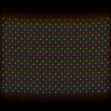Kerstnetverlichting 306 LED&apos;s binnen/buiten 3x3 m meerkleurig 4