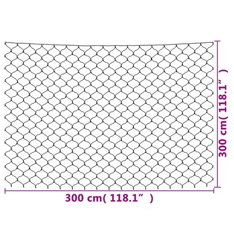 Kerstnetverlichting 306 LED&apos;s binnen/buiten 3x3 m meerkleurig 9