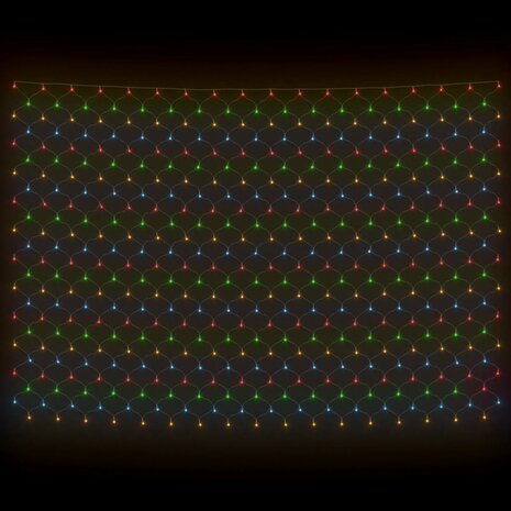 Kerstnetverlichting 544 LED&apos;s binnen/buiten 4x4 m meerkleurig 4