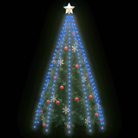 Kerstboomverlichting met 250 LED&apos;s blauw net 250 cm 3