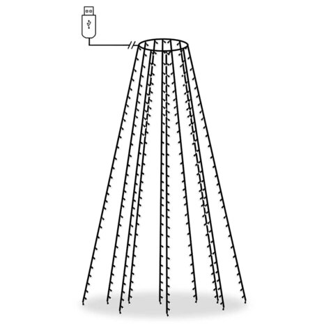 Kerstboomverlichting met 300 LED&apos;s net 300 cm 5
