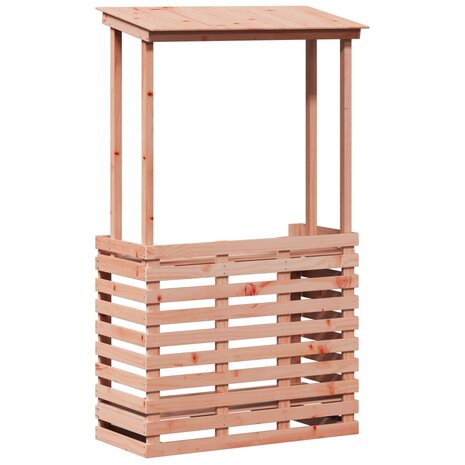 Tuinbartafel met dak 112,5x57x195,5 cm massief hout 2
