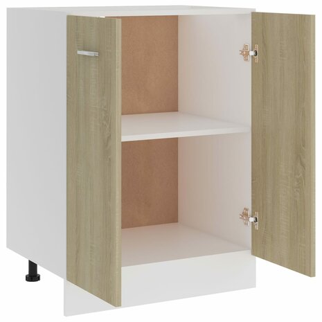 Onderkast 60x46x81,5 cm bewerkt hout sonoma eikenkleurig 5