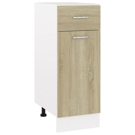 Onderkast met lade 30x46x81,5 cm bewerkt hout sonoma eiken 1