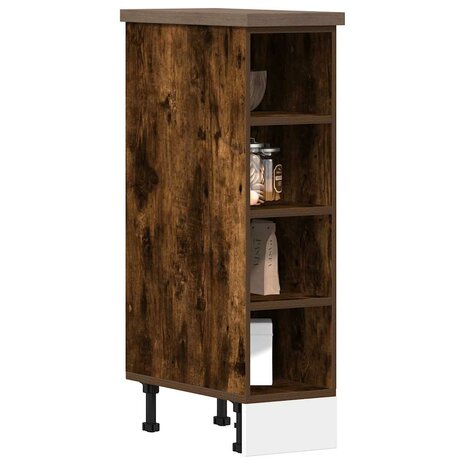 Onderkast 20x44,5x81,5 cm bewerkt hout gerookt eikenkleurig 1