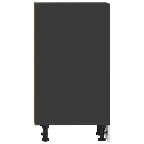 Onderkast 30x44,5x81,5 cm bewerkt hout zwart 5
