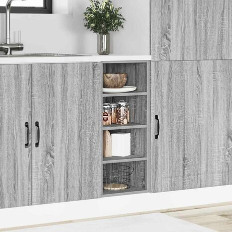 Onderkast 30x44,5x81,5cm bewerkt hout grijs sonoma eikenkleurig 3