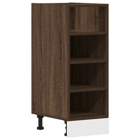 Onderkast 30x44,5x81,5 cm bewerkt hout bruin eikenkleur 2